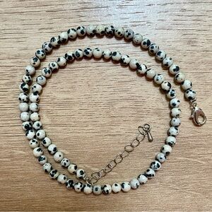 4mm Dalmatian Jasper Necklace